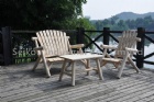 Outdoor Wooden Table with Wooden Chair